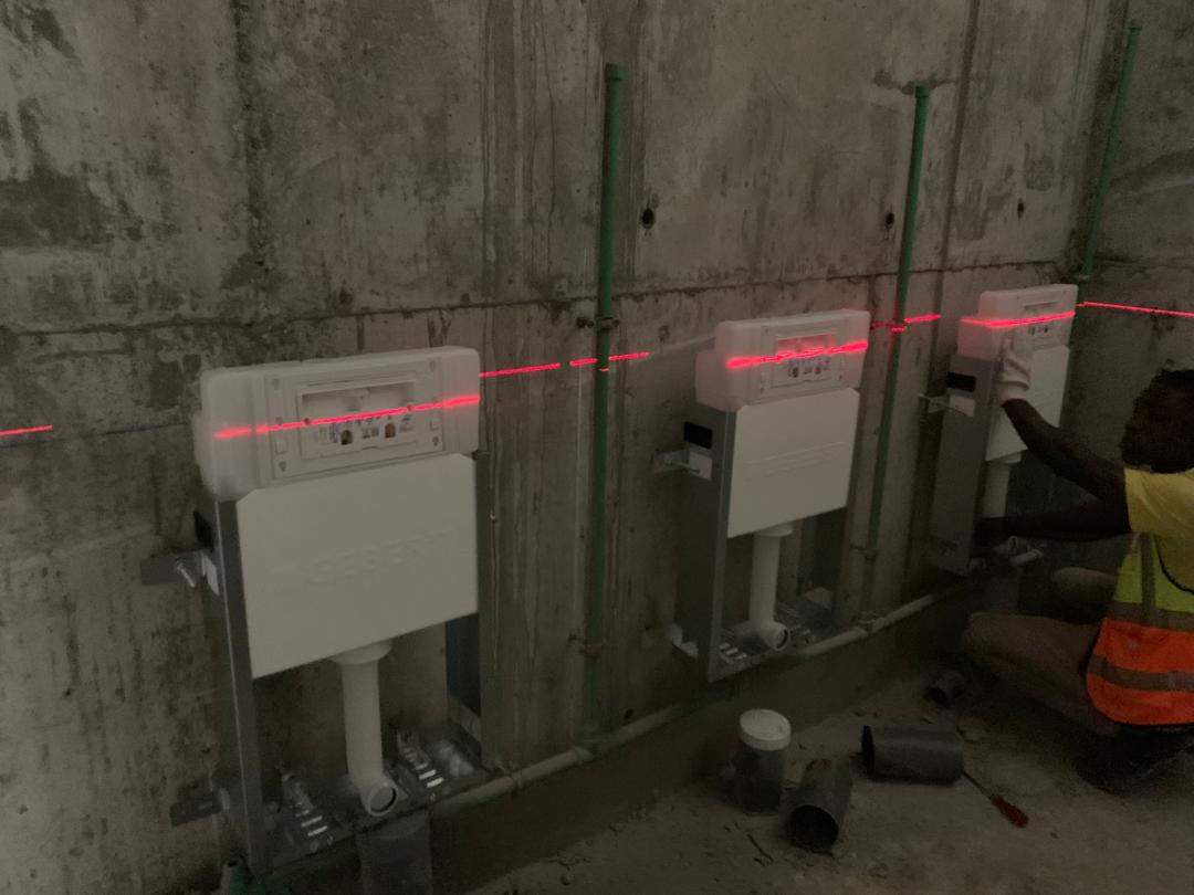 Concealed plumbing systems installation